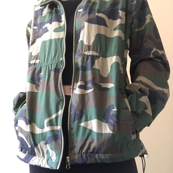 Camo Windbreaker Jacket - Picture 1 of 5